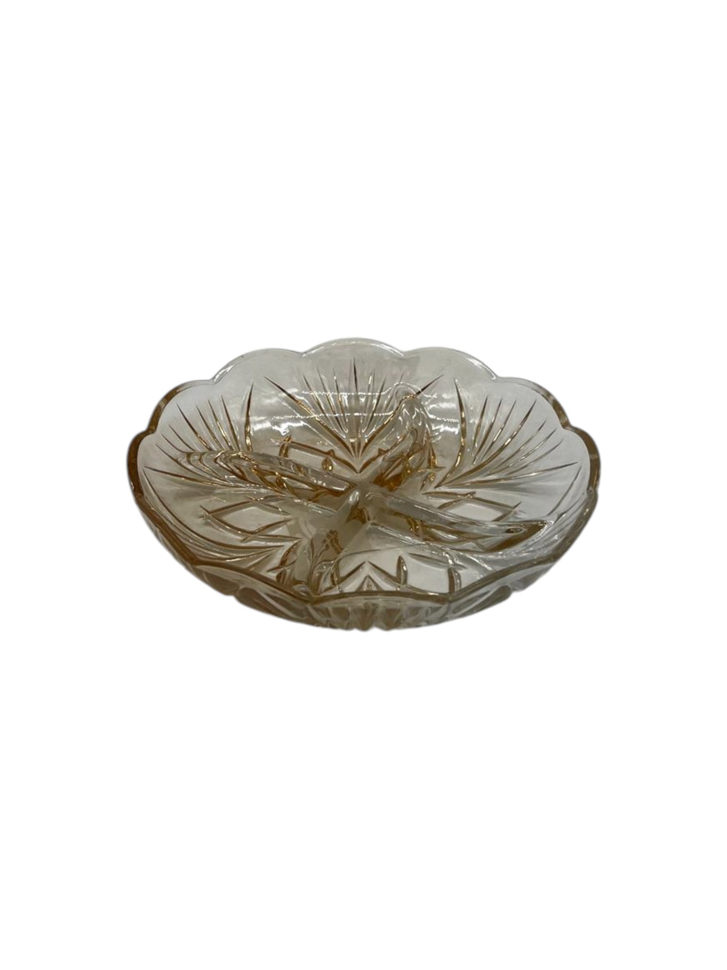 4-Section Divided Glass Plate 15cm