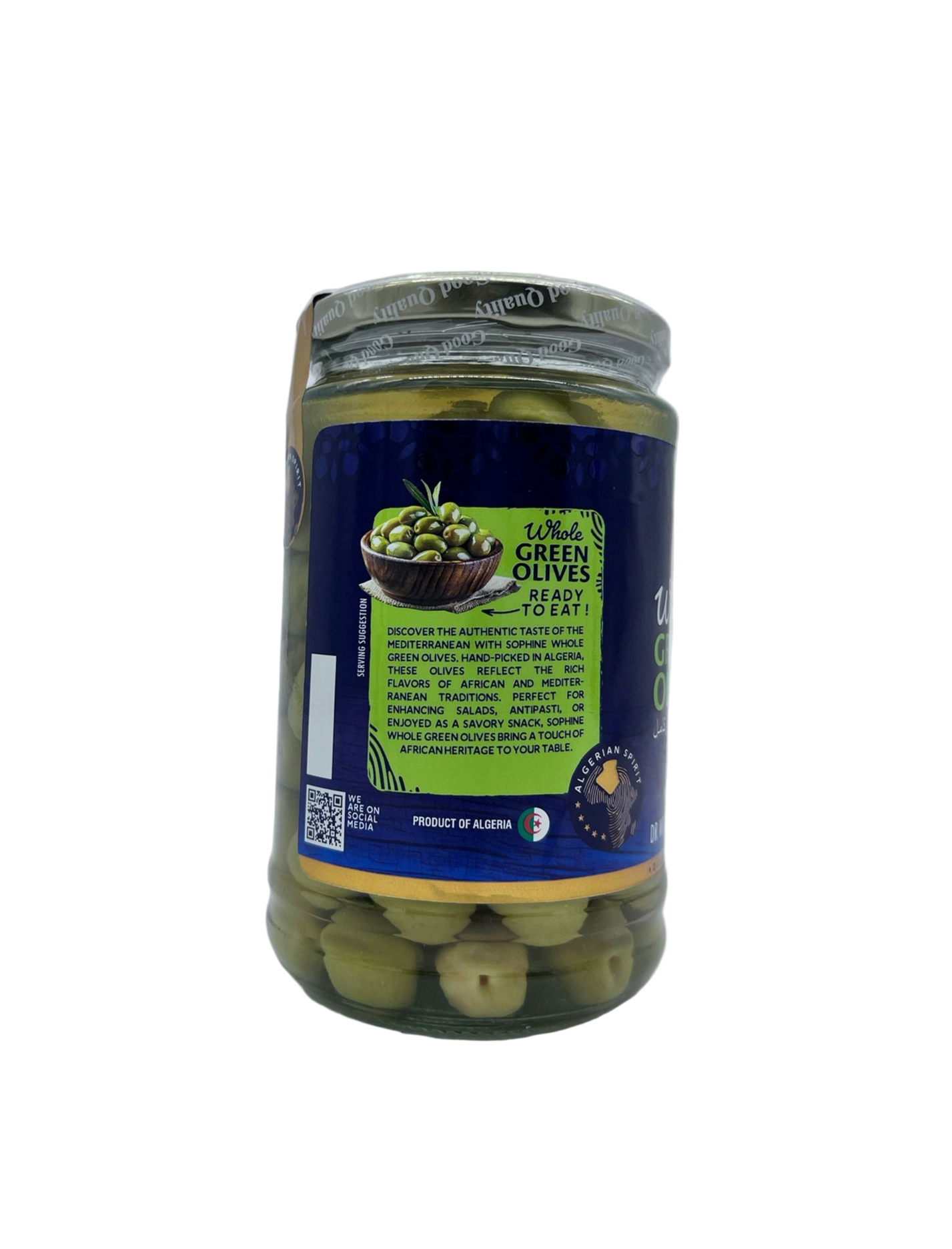 SOPHINE Pickled Entire Green Olives