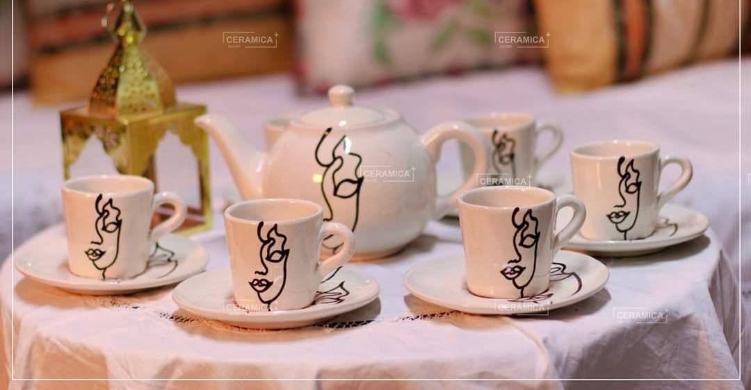 Ceramic Coffee Set 14 Pieces