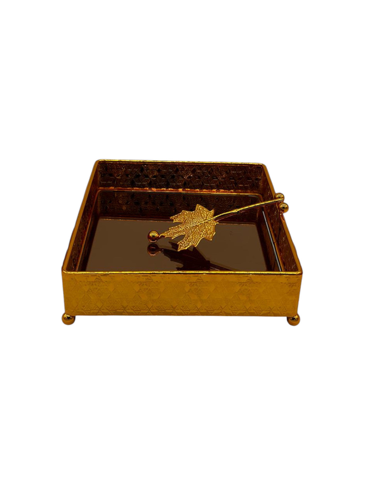 Gold Plated Steel Napkin Holder