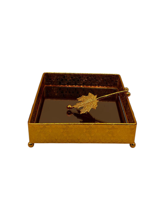 Gold Plated Steel Napkin Holder