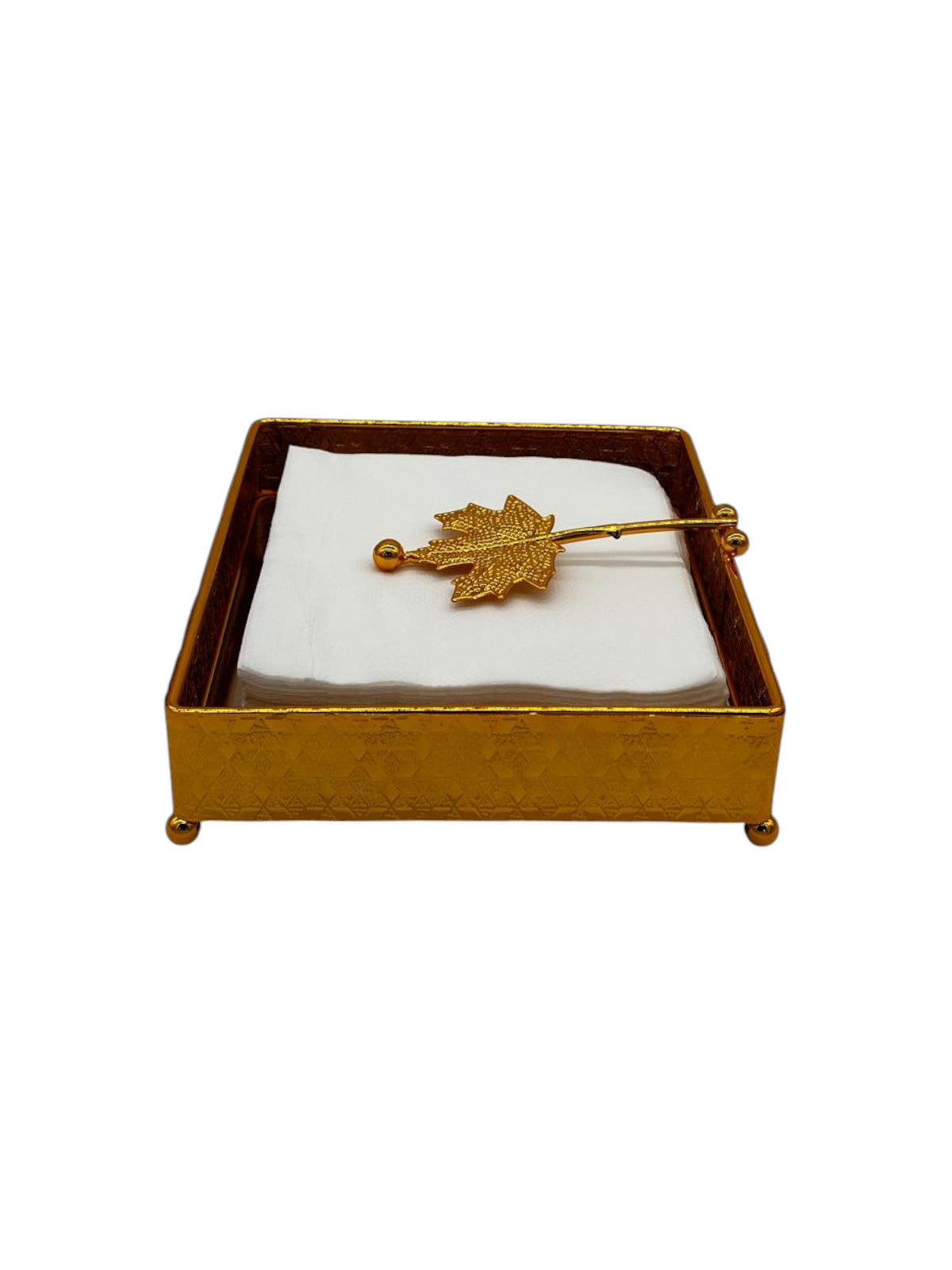 Gold Plated Steel Napkin Holder