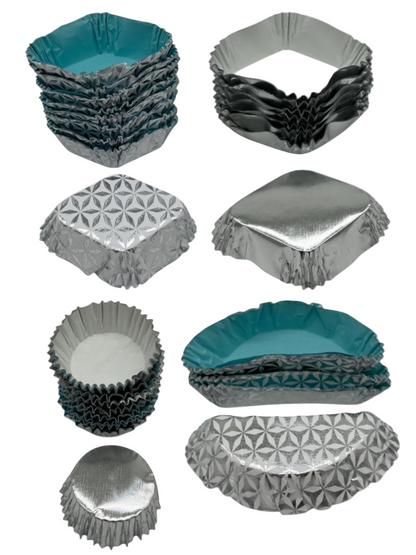 Paper Cake Holders (Silver)
